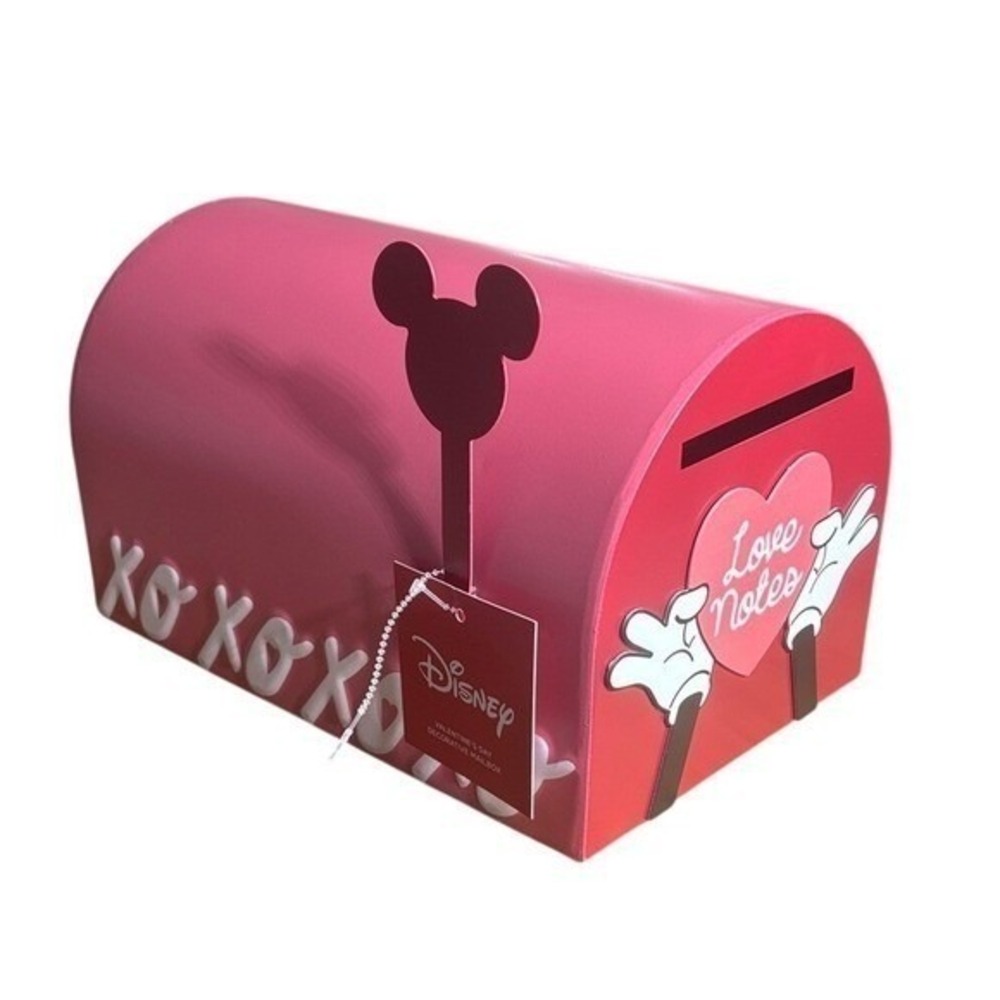 Disney Minnie Mouse Valentines Day Metal Mailbox Decor: Pink "Love Notes" NEW!